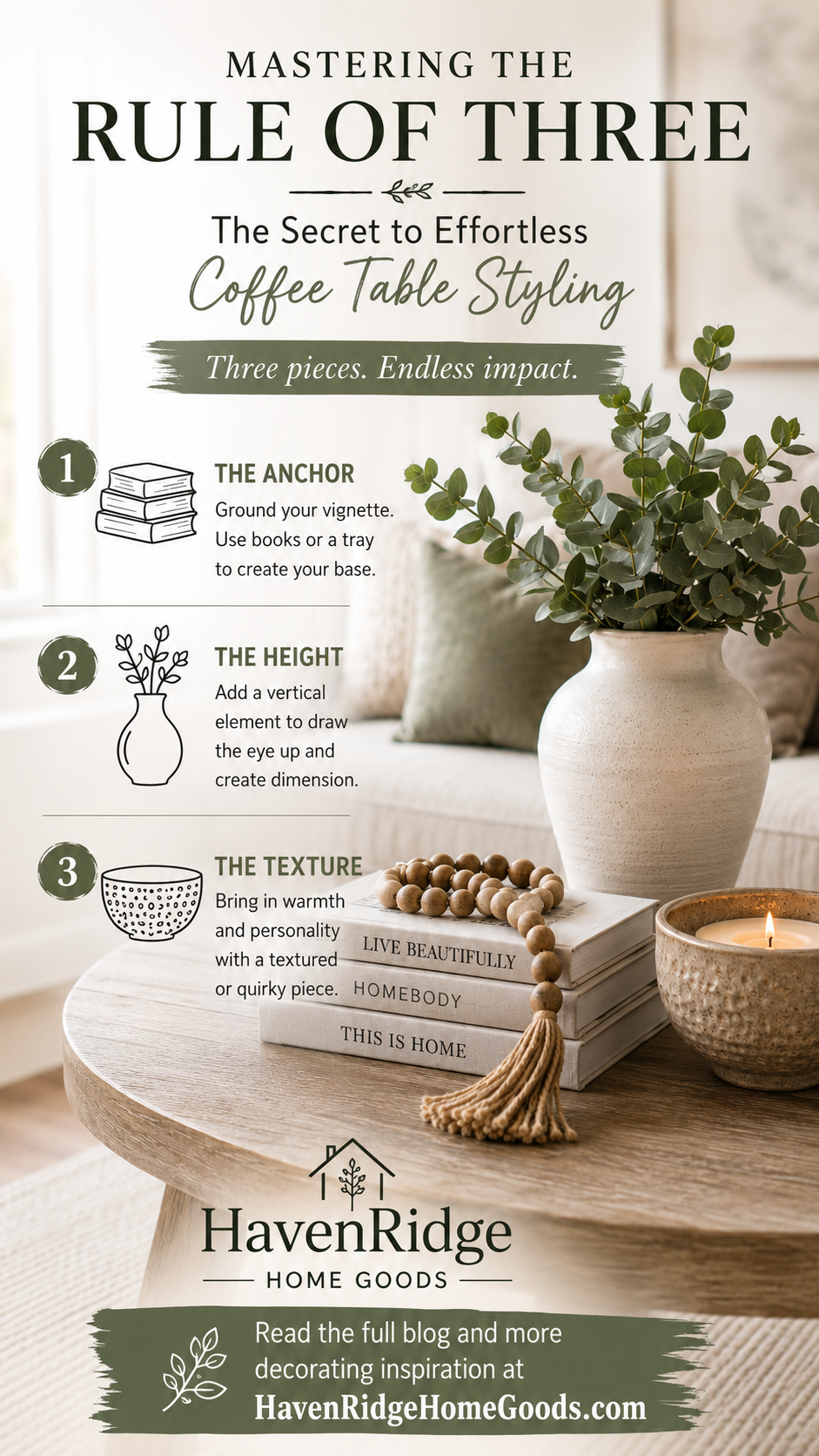 Follow the Rule of Three: The Simple Secret to a Beautifully Styled Coffee Table