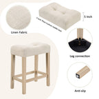 4-Piece Bar Table Set with Stools and Power Outlet, Light Oak