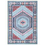 Leena Blue Colorful Aesthetic Oushak Rug
