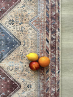 Azanna Terracotta Blue Beige Modern Turkish Rug