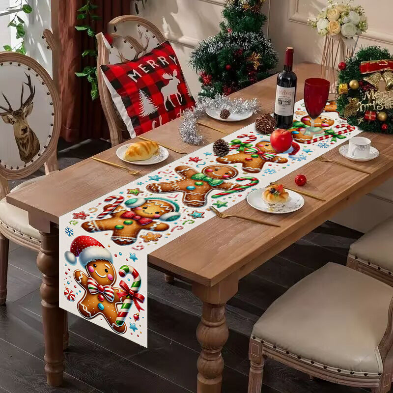 Gingerbread Man Christmas Table Flag