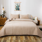 Kasentex Lightweight Plush Velvet Quilt Set Queen/King - Soft All Season Bedspread Coverlet