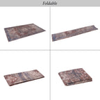 Washable Area Rug with Soft Low Pile - Maval by Naar Rug - Dark Red or Beige