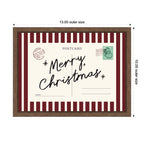 Vintage Merry Christmas Card by Lucky Guava Framed Canvas Wall Art Print