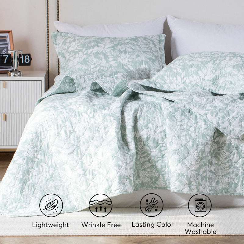 Kasentex Lightweight Floral Quilt Set