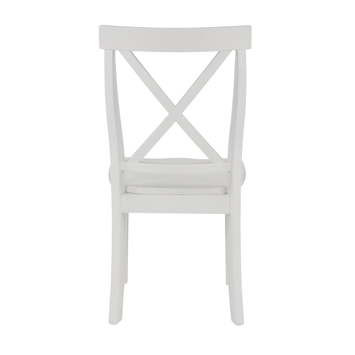 5-Piece White Solid Wood Dining Table Set for 4