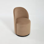 360 Degree Swivel Armless Dining Barrel Chair with Stain-Resistant Upholstery - Multiple Colors