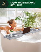 Bathtub Caddy Tray, Gray