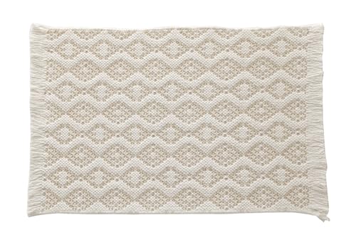 Grey Diamond Woven Placemats 12"x19", Set of 4
