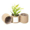 Jute Small Plant Pots Set of 3, 4.5 inches, Natural Jute