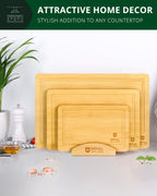 Cutting Board Stand with 3 Slots, Natural