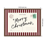 Vintage Merry Christmas Card by Lucky Guava Framed Canvas Wall Art Print