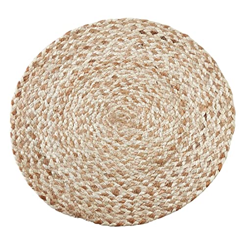 16" Round Jute Farmhouse Placemats, Set of 4
