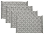 Grey Diamond Woven Placemats 12"x19", Set of 4