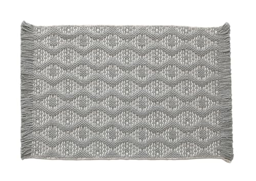 Grey Diamond Woven Placemats 12"x19", Set of 4