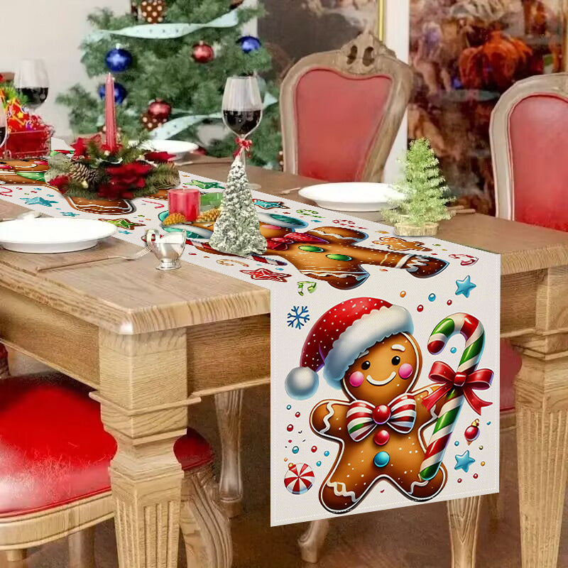 Gingerbread Man Christmas Table Flag