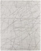 Gray and Ivory Abstract Hand Woven Area Rug