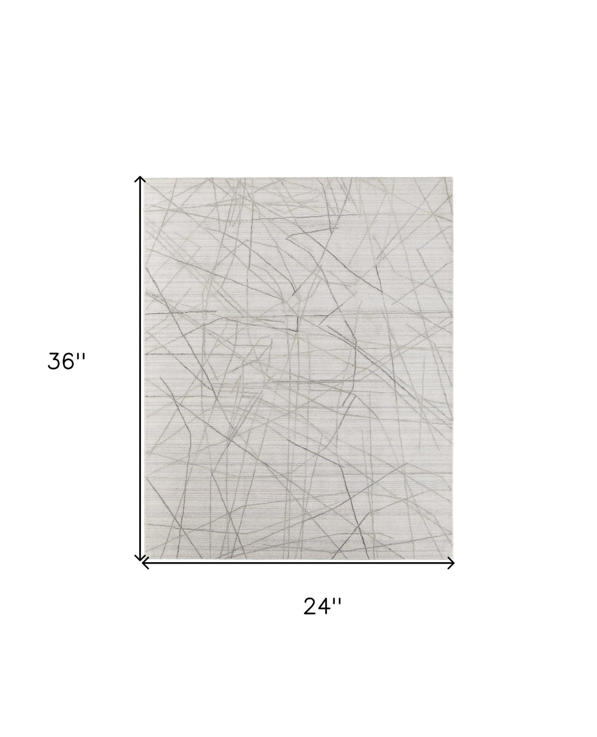 Gray and Ivory Abstract Hand Woven Area Rug