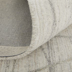 Gray and Ivory Abstract Hand Woven Area Rug