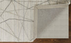 Gray and Ivory Abstract Hand Woven Area Rug