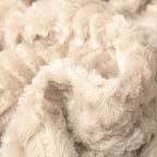 Gold Geometric Faux Fur Throw Blanket with Sherpa Back