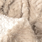 Gold Geometric Faux Fur Throw Blanket with Sherpa Back