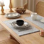 Grey Diamond Woven Placemats 12"x19", Set of 4