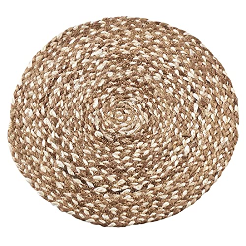 16" Round Jute Farmhouse Placemats, Set of 4