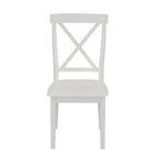 5-Piece White Solid Wood Dining Table Set for 4
