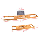 Extendable Bamboo Bathtub Caddy Tray