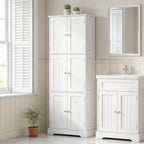 63-Inch Tall Bathroom Storage Cabinet with 6 Doors