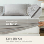 Kasentex Lightweight Duvet Cover Set - Breathable Bedding Set with Shams