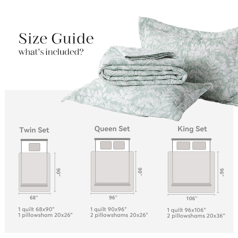 Kasentex Lightweight Floral Quilt Set
