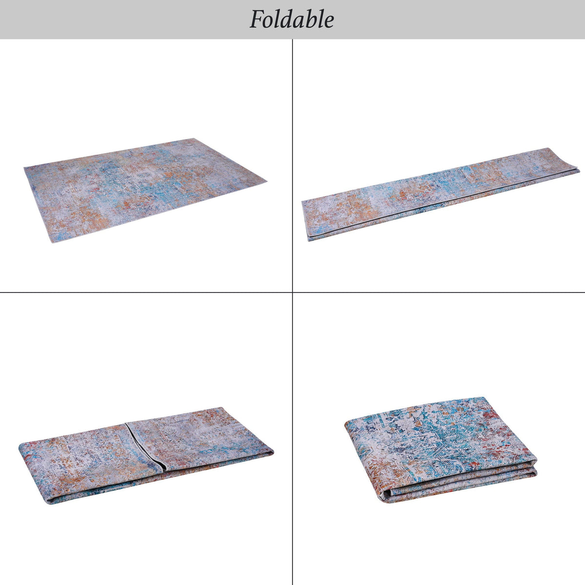 Washable Area Rug with Soft Low Pile - Maval by Naar Rug - Dark Red or Beige
