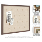 Framed Fabric Magnetic Board Christmas Reindeer Wall Organization