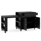 72" Kitchen Island with Extendable Dining Table & Power Outlet