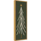 Framed Fabric Magnetic Board Minimalist Tree Panel Wall Organization