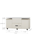 Lift-Top Folding Coffee Table with Storage Drawers