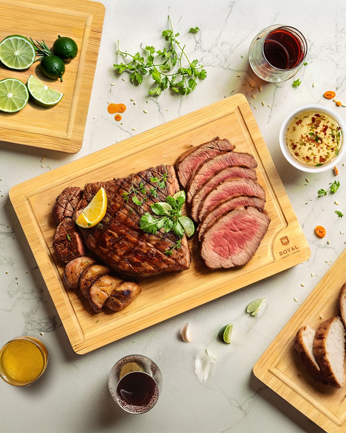 Cutting Board Set of 5, Bamboo