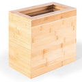 Bamboo Waste Basket with Lid and Liner Frame