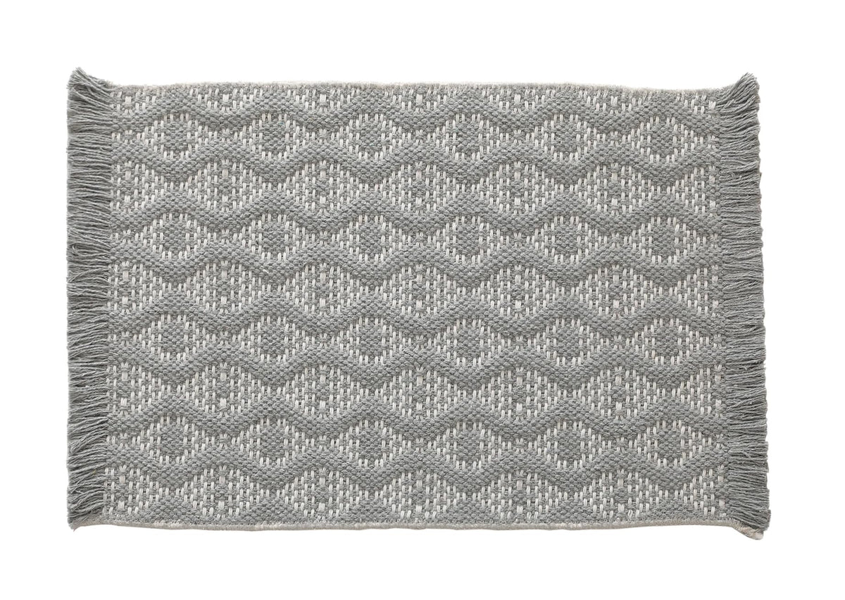 Grey Diamond Woven Placemats 12"x19", Set of 4
