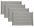 Grey Diamond Woven Placemats 12"x19", Set of 4