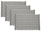 Grey Diamond Woven Placemats 12"x19", Set of 4