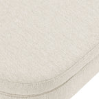 Ottoman Oval Storage Bench Rubber Wood Legs Beige(43.5"x16"x16")