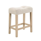 4-Piece Bar Table Set with Stools and Power Outlet, Light Oak