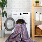 Washable Area Rug with Soft Low Pile - Maval by Naar Rug - Dark Red or Beige