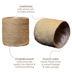 Woven Jute Planter Baskets, Set of 2