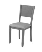 5-Piece Square Wooden Dining Set with Upholstered Chairs, Gray