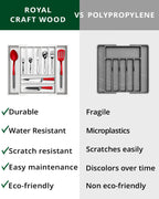 Silverware Drawer Organizer, White (9 Slots)