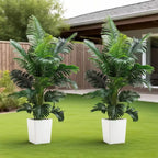 Coastal Haven Faux Palm Tree Set – 35-Inch Tropical Decor (2-Pack)